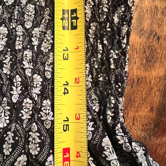 Croft & Barrow Womens Black & White Smocked Midi Dress With 3/4 Sleeves & Pocket - Picture 11 of 15